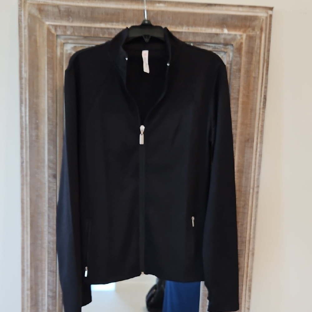 Women's Black Ebb & Flow Zip-Up Jacket